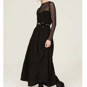 Pamela Love x RTR Sheer Midi Dress in black size small